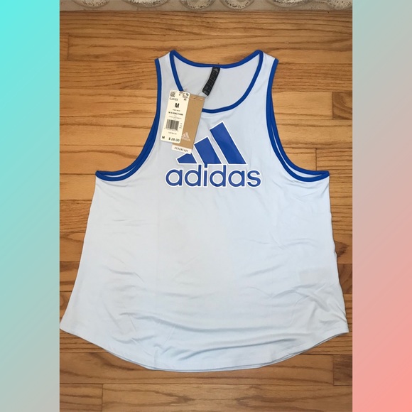 Adidas Tank Top Women’s Sky Tint Size Medium - Picture 2 of 3